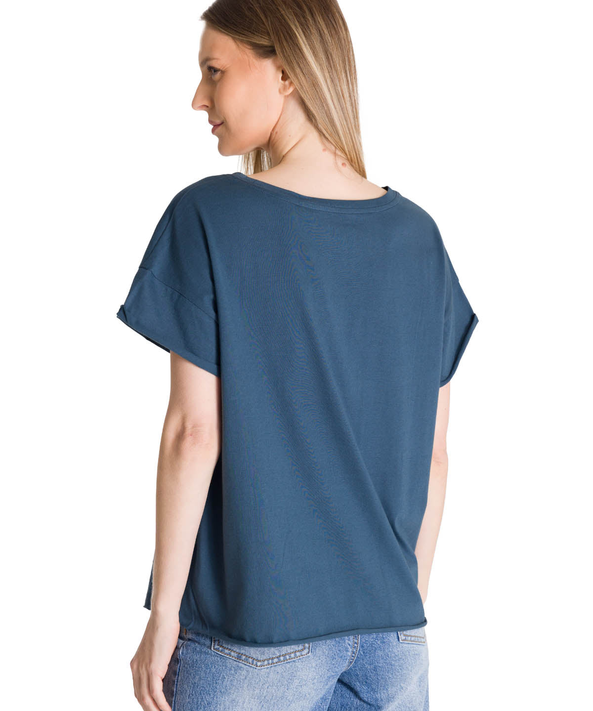 Polera Manga Corta Mujer Diseño Petroleo CAT