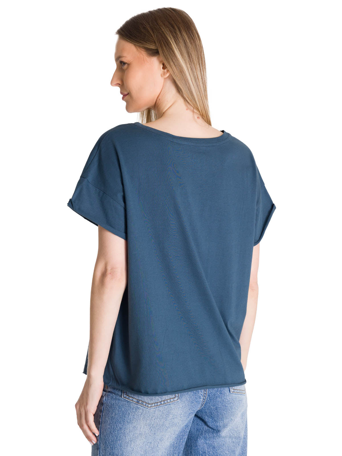 Polera Manga Corta Mujer Diseño Petroleo CAT