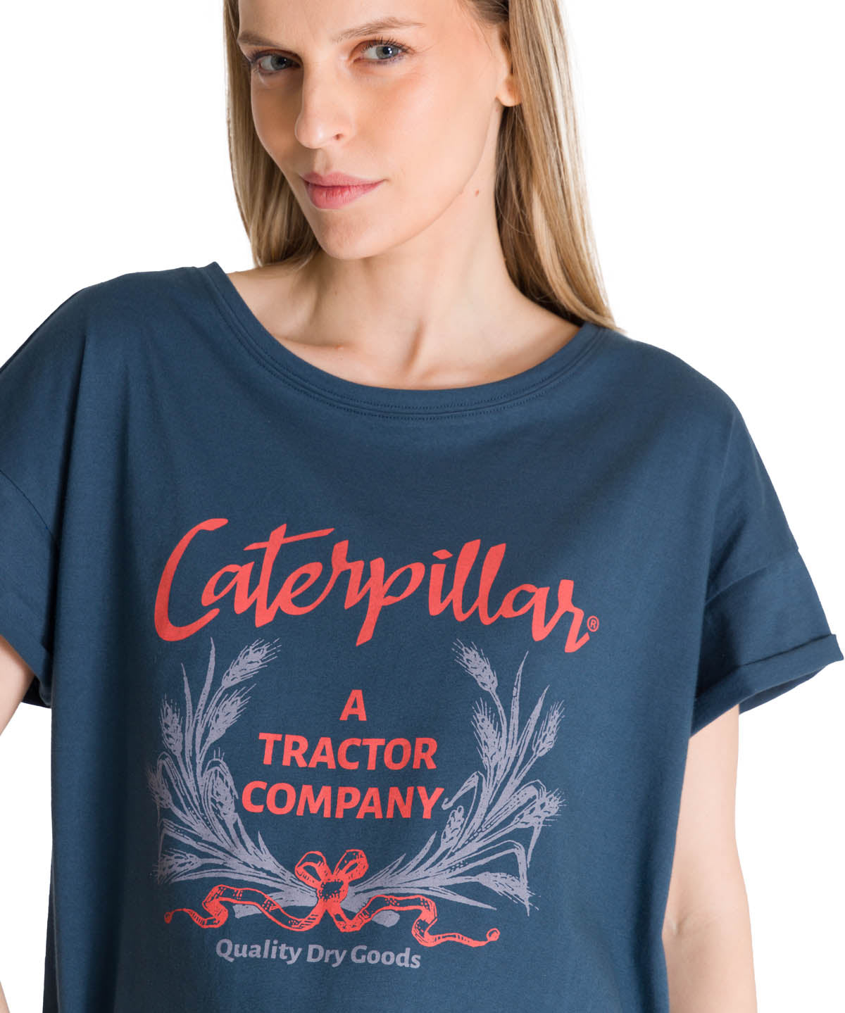 Polera Manga Corta Mujer Diseño Petroleo CAT
