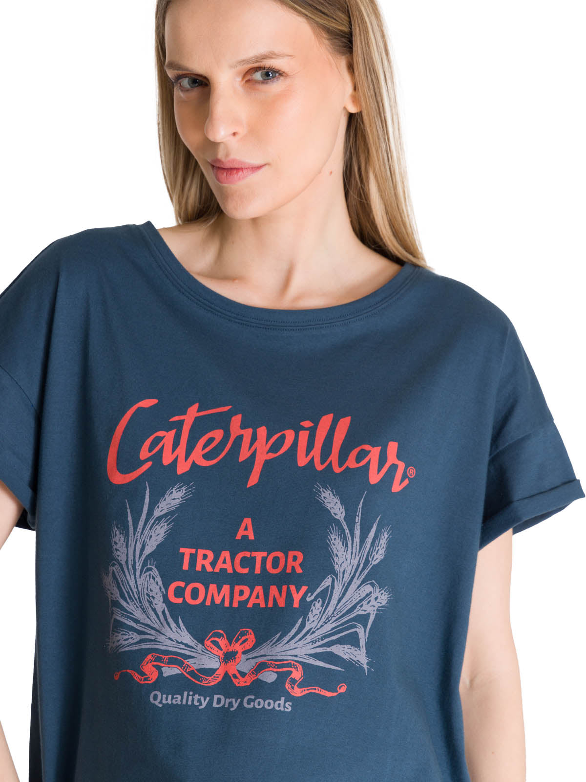 Polera Manga Corta Mujer Diseño Petroleo CAT