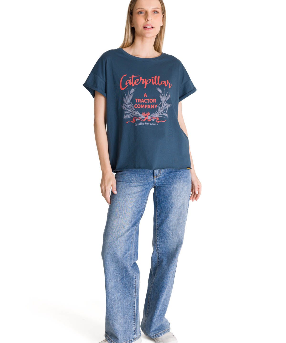 Polera Manga Corta Mujer Diseño Petroleo CAT