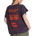 Polera Manga Corta Mujer Diseño Espalda Gris CAT