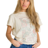 Polera Manga Corta Mujer Diseño Blanco CAT