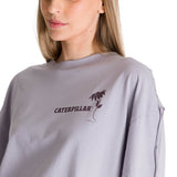 Polera Manga Corta Oversize Mujer Diseño Lila CAT