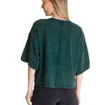 Polera Manga Corta Oversize Mujer Diseño Verde CAT