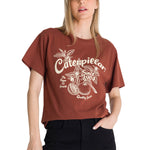 Polera Manga Corta Mujer Diseño Ladrillo CAT