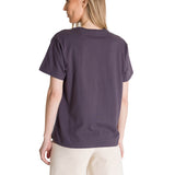 Polera Manga Corta Mujer Diseño Gris Oscuro CAT