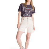 Polera Manga Corta Mujer Diseño Gris Oscuro CAT