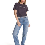 POLERA MANGA CORTA MUJER TRACTOR CO BACK GRAP GRIS