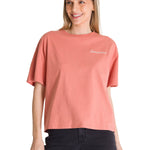 Polera Manga Corta Boxy Mujer Bordato CAT Rosa CAT
