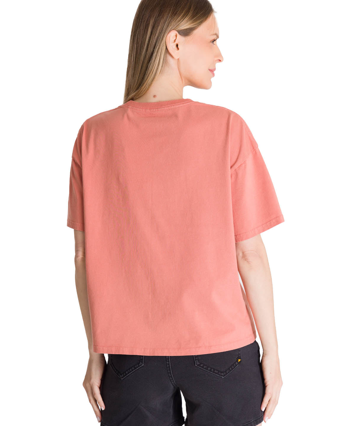 Polera Manga Corta Boxy Mujer Bordato CAT Rosa CAT