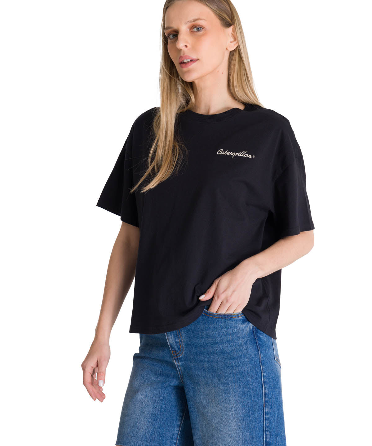 Polera Manga Corta Boxy Mujer Tried and True Rosa CAT