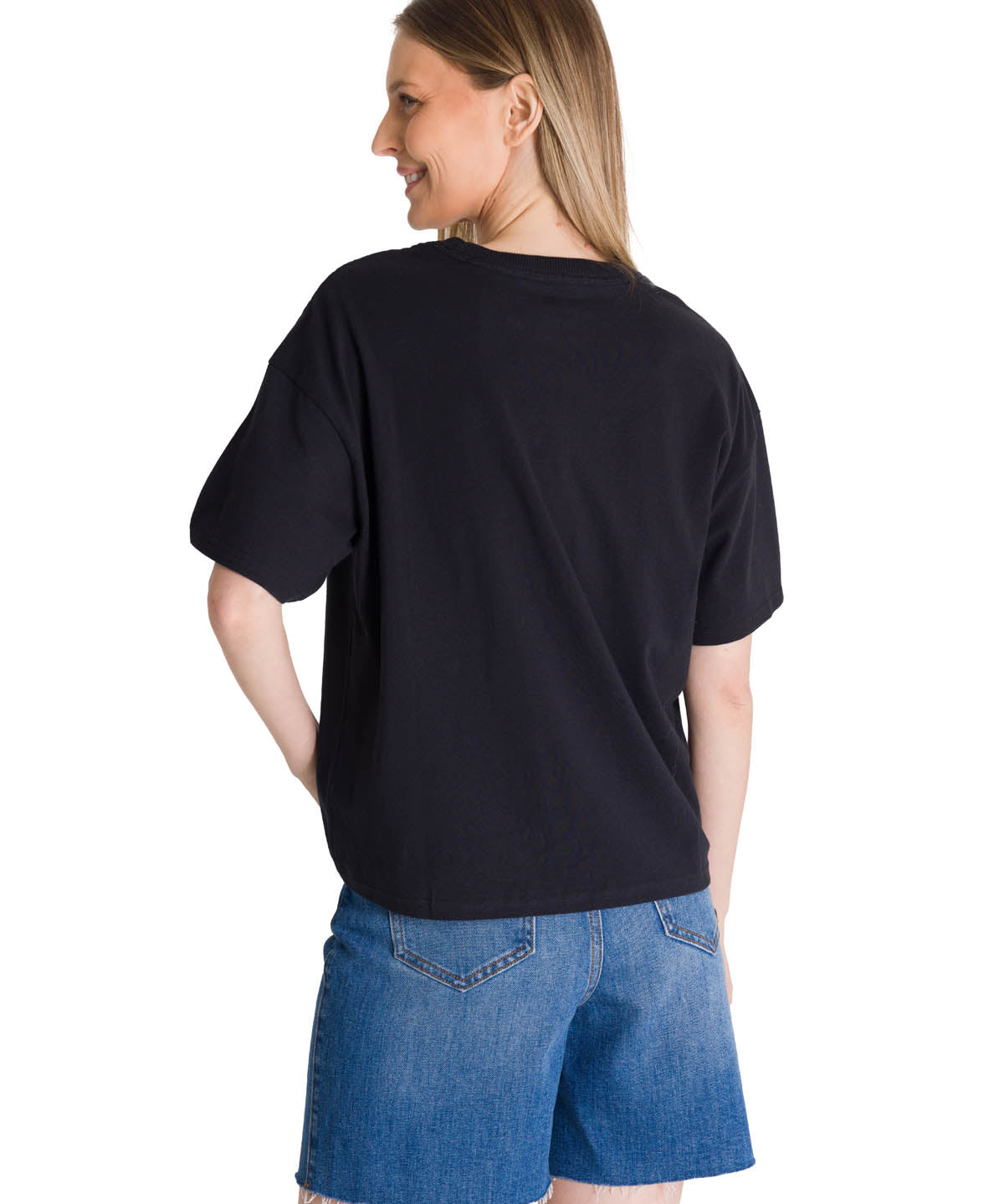 Polera Manga Corta Boxy Mujer Tried and True Rosa CAT