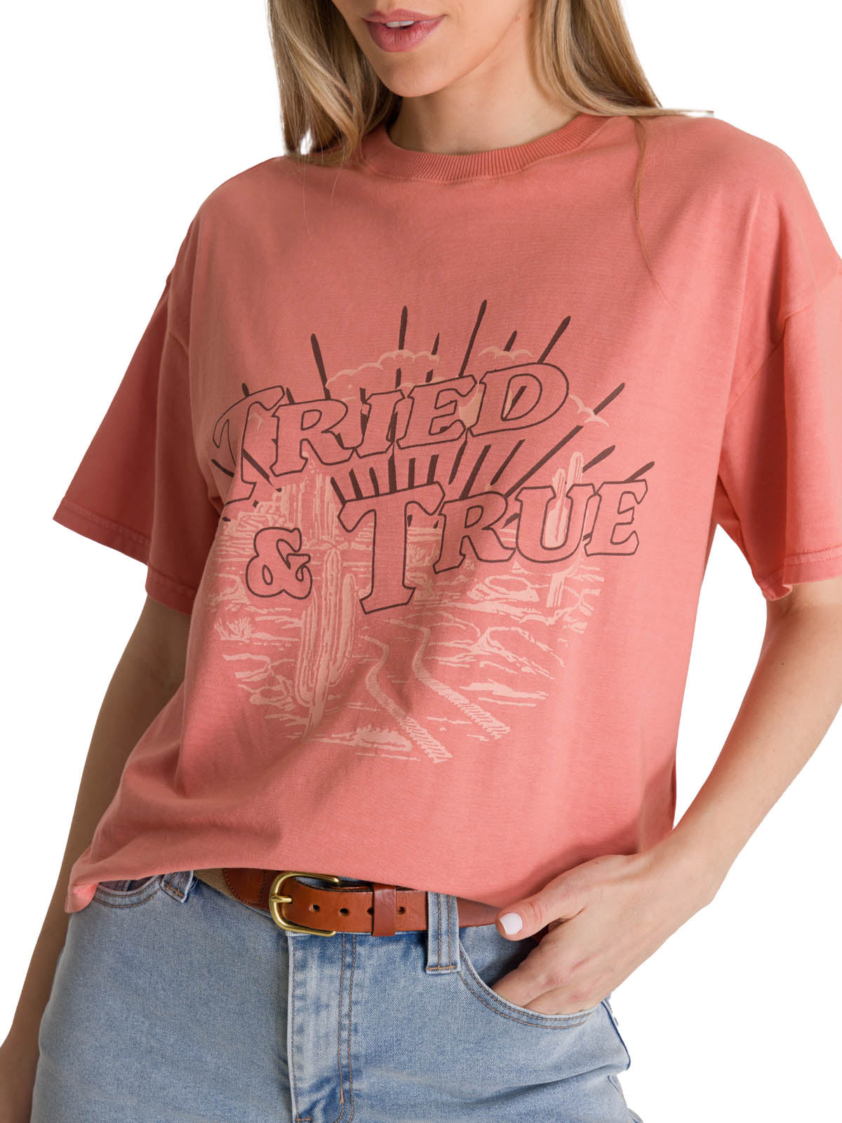 Polera Manga Corta Boxy Mujer Bordato CAT Negra CAT