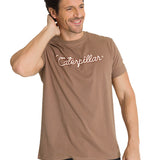 Polera Manga Corta Hombre Roam Free Café CAT