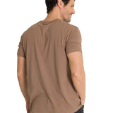 Polera Manga Corta Hombre Roam Free Café CAT