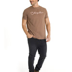 Polera Manga Corta Hombre Roam Free Café CAT