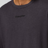 Polera Manga Corta Hombre Slub Knit Relaxed Negro Cat