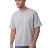 Polera Manga Corta Hombre Slub Knit Relaxed Gris Cat