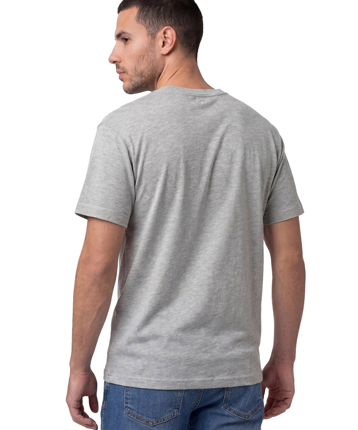 Polera Manga Corta Hombre Slub Knit Relaxed Gris Cat