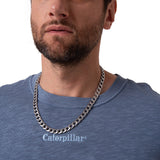 Polera Manga Corta Hombre Slub Knit Relaxed Azul Cat