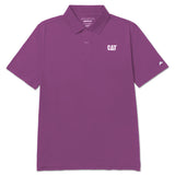 Polera Manga Corta Hombre Cat Logo Pique Morado