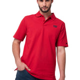 Polera Pique Manga Corta Logo Rojo Cat