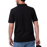 Polera Pique Manga Corta Logo Negro Cat