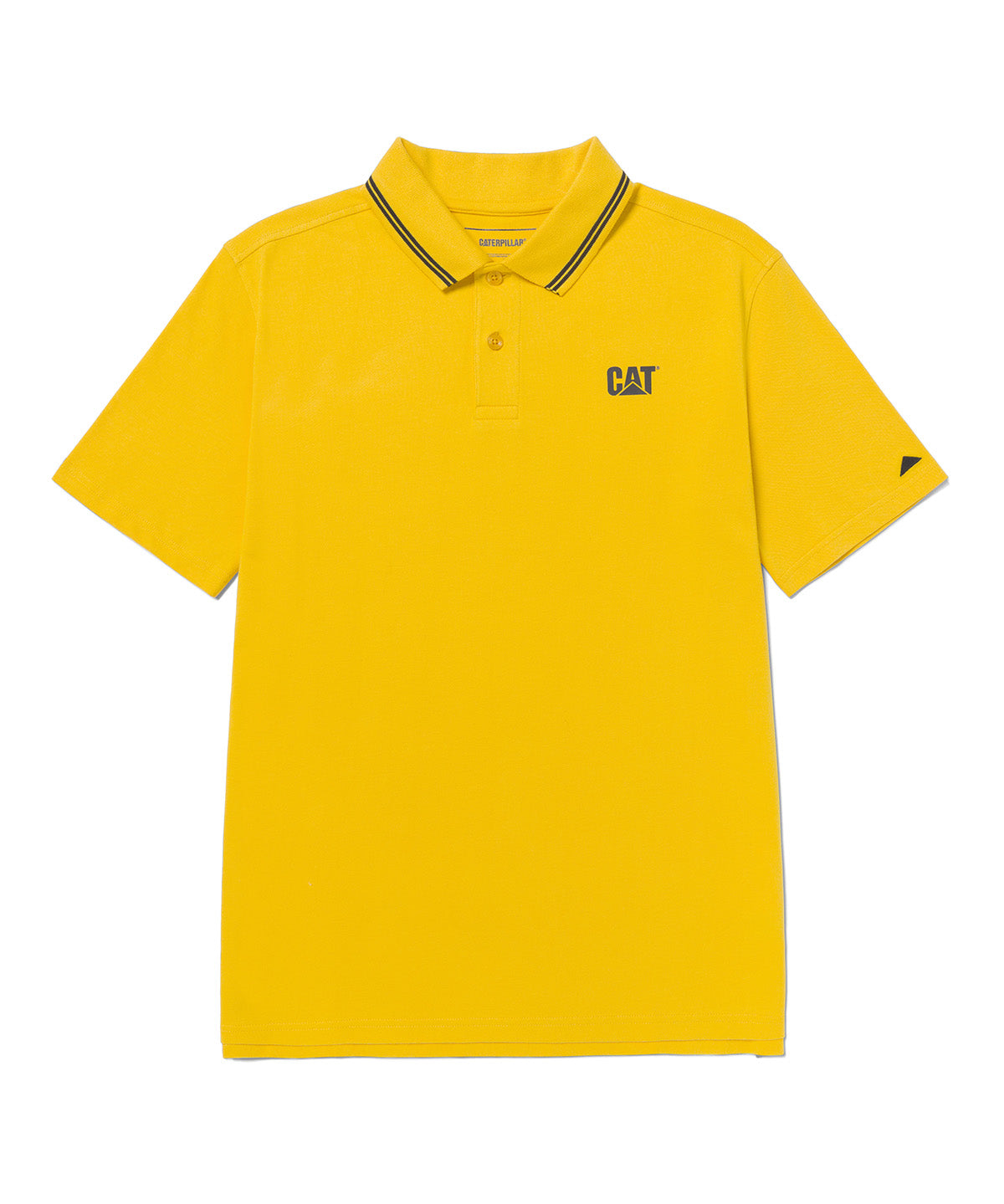 Polera Manga Corta Hombre Cat Logo Pique Amarillo