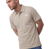 Polera Pique Manga Corta Logo Café Claro Cat