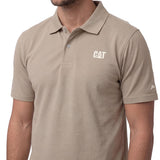 Polera Pique Manga Corta Logo Café Claro Cat