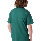 Polera Manga Corta Hombre Cat Logo Pique Verde