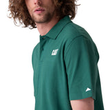 Polera Manga Corta Hombre Cat Logo Pique Verde