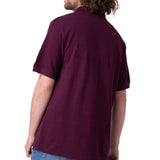 Polera Manga Corta Hombre Cat Logo Pique Morado