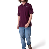 Polera Manga Corta Hombre Cat Logo Pique Morado