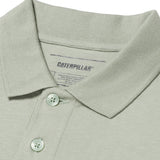 Polera Manga Corta Hombre Cat Logo Pique Verde