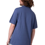 Polera Manga Corta Hombre Cat Logo Pique Azul