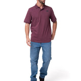 Polera Pique Manga Corta Logo Jersey Burdeo Cat