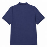 Polera Manga Corta Hombre Cat Logo Pique Azul