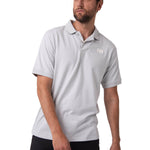 Polera Pique Manga Corta Logo Jersey Gris Cat