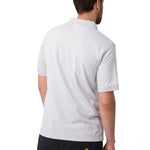 Polera Pique Manga Corta Logo Jersey Gris Cat