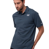 Polera Pique Manga Corta Logo Jersey Azul Cat