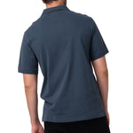 Polera Pique Manga Corta Logo Jersey Azul Cat