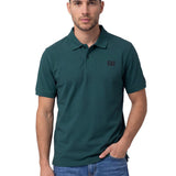 Polera Pique Manga Corta Logo Jersey Petroleo Cat