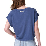 Polera Manga Corta Hombre Slub Knit Fashion Azul