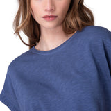 Polera Manga Corta Hombre Slub Knit Fashion Azul