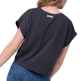 Polera Manga Corta Mujer Slub Knit Fashion Negro Cat