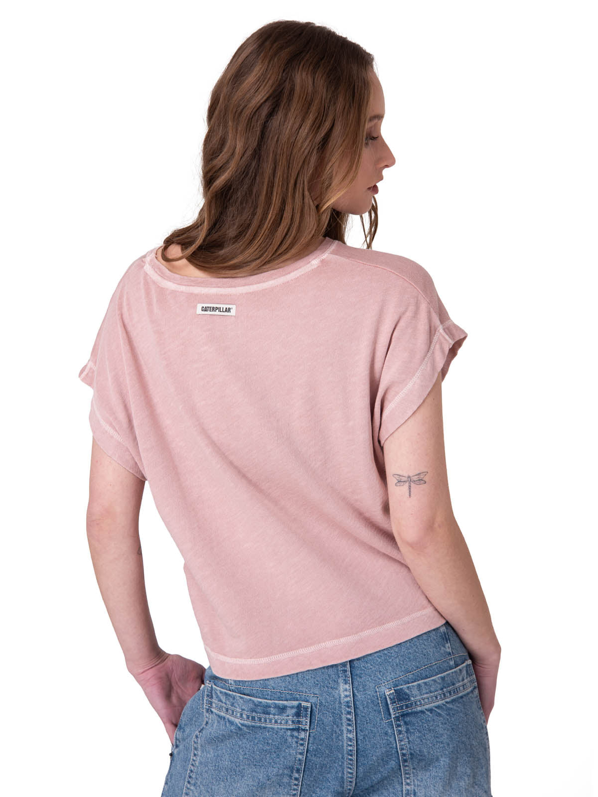 Polera Manga Corta Hombre Slub Knit Fashion Rosado