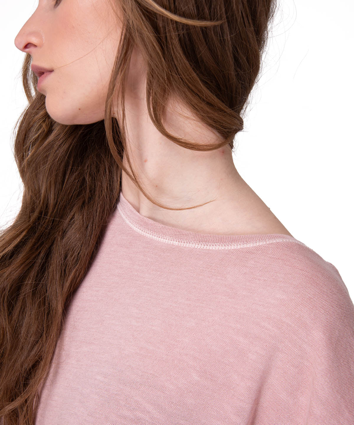 Polera Manga Corta Hombre Slub Knit Fashion Rosado