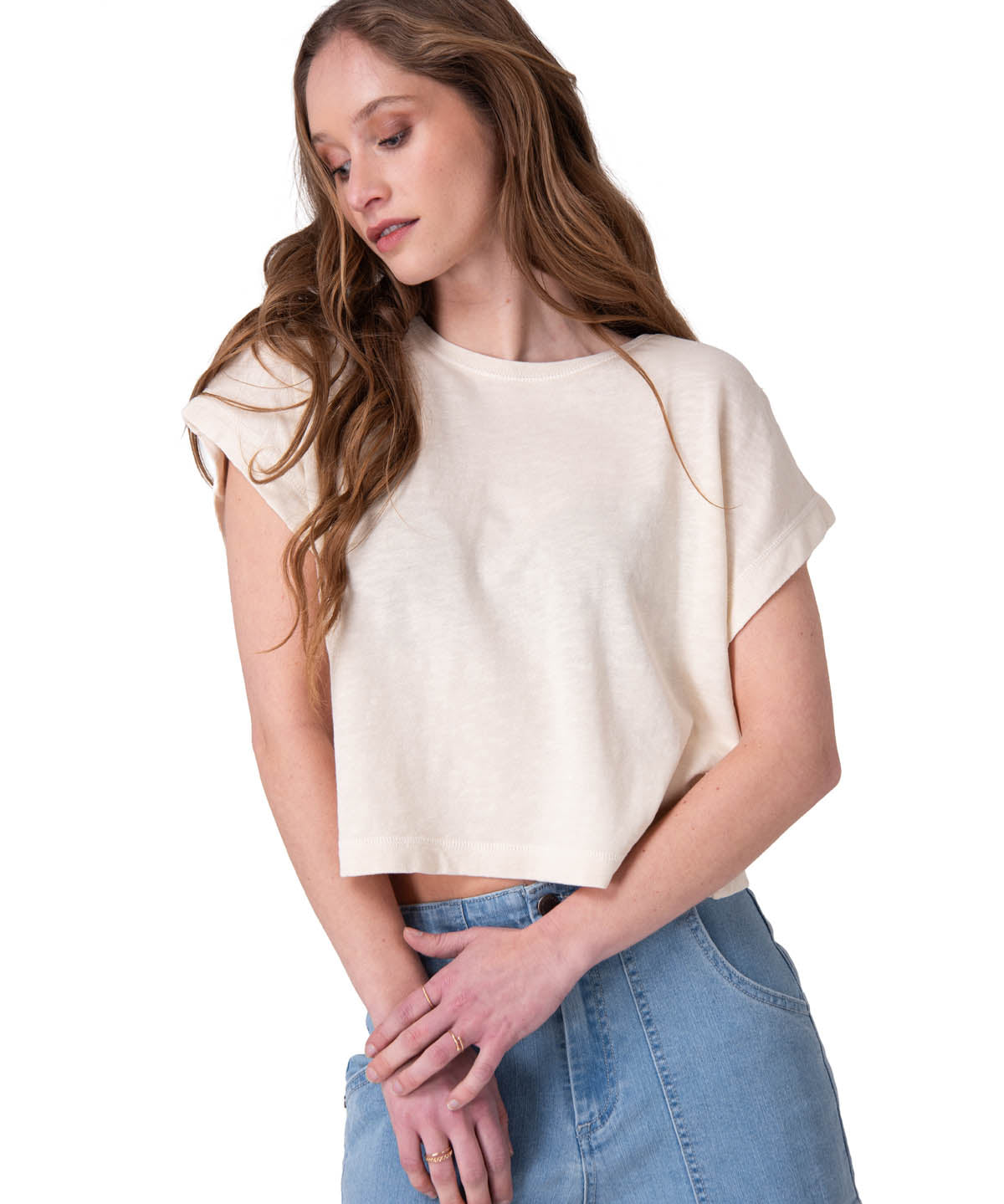 Polera Manga Corta Hombre Slub Knit Fashion Rosado